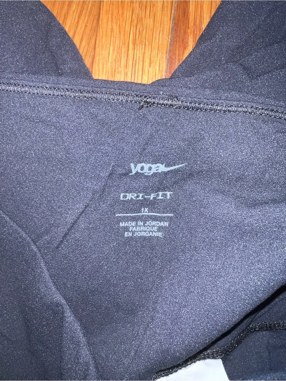 Nike Yoga/Bike Women’s High-Waist Black Exercise Shorts Size 1X - Picture 3 of 3
